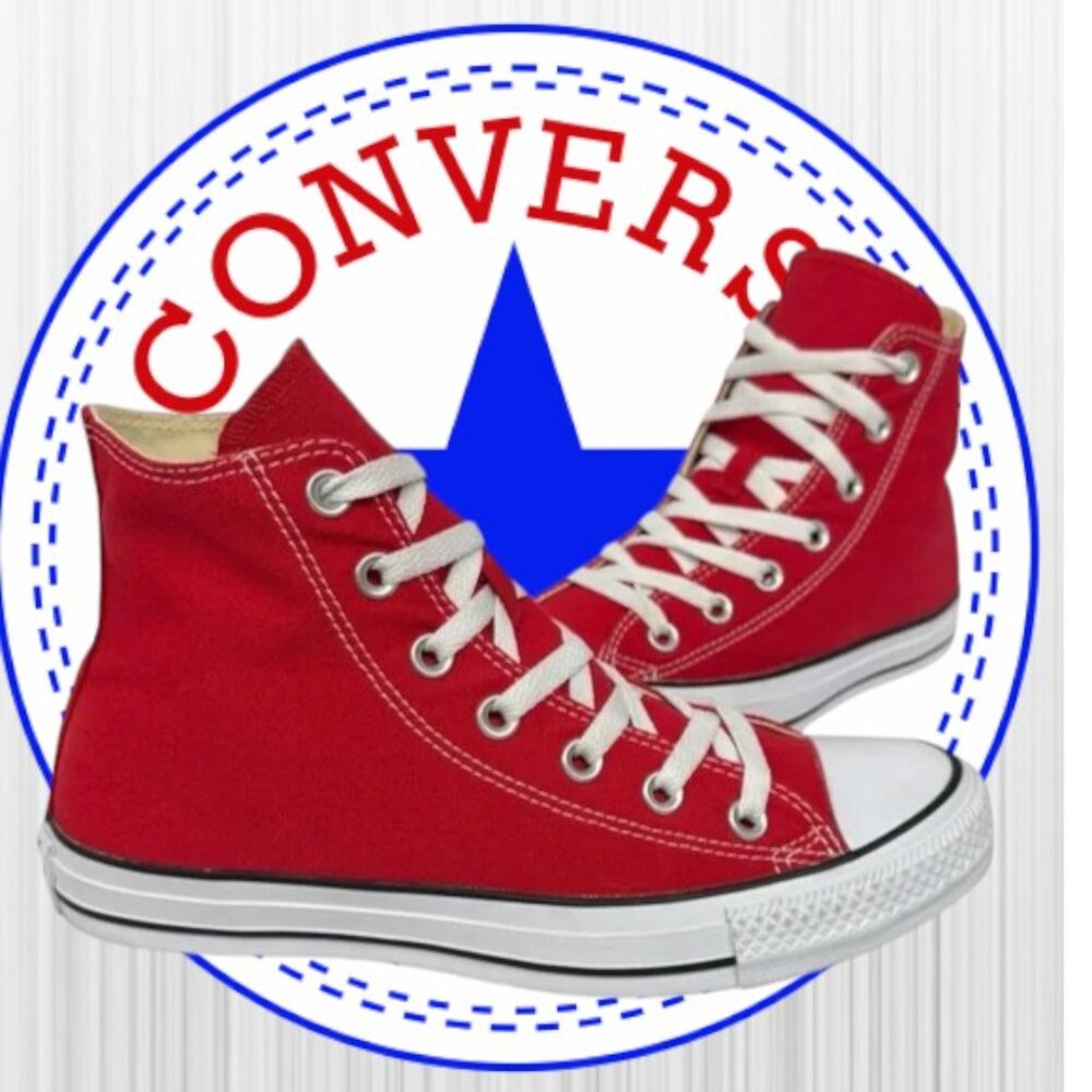 Converse Chuck Taylor All Star Red White High-Top Sneakers Shoes #M9621 M-6 W-8